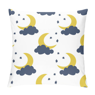 Personality  Moon And Stars Seamless Doodle Pattern Pillow Covers