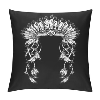 Personality Feather Headdress Indians Pillow Covers