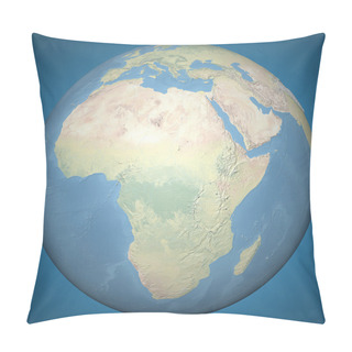 Personality  Earth Model Planet Featuring Africa Pillow Covers