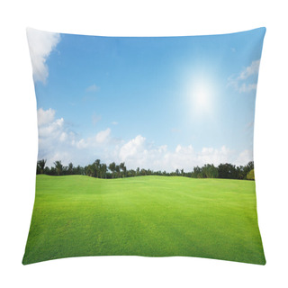 Personality  Green Field And Trees Pillow Covers