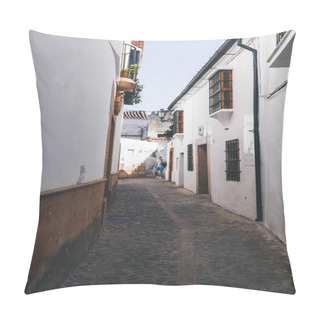 Personality  Scenic View Of Narrow Street In Spain Pillow Covers