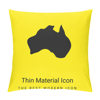 Personality  Australia Minimal Bright Yellow Material Icon Pillow Covers