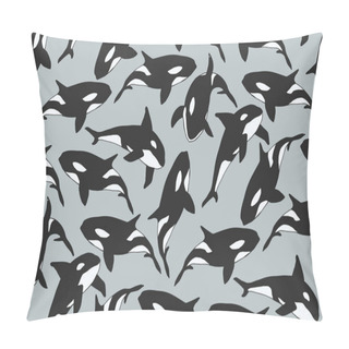 Personality  A Flock Of Orcinus Orca. Killer Whales Pillow Covers