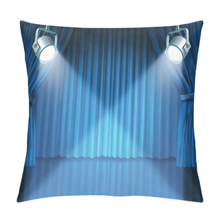 Personality  Spotlights On Blue Velvet Cinema Curtains Pillow Covers