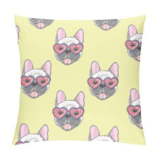 Personality  Bulldogs Seamless Pattern Pillow Covers