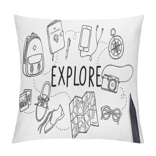 Personality  Explore Travel Concept Pillow Covers