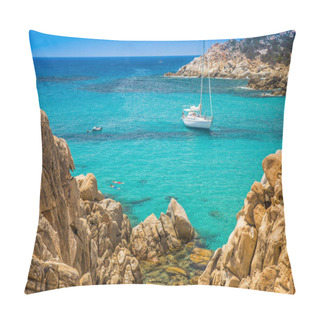 Personality  Yacht On Chia Beach With Red Stones  Pillow Covers