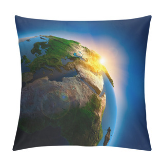 Personality  Sunrise Over The Earth In Outer Space Pillow Covers