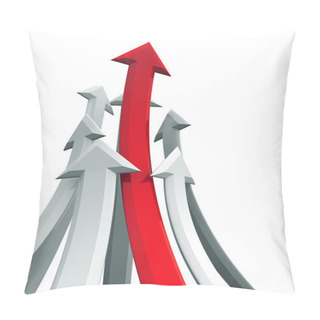 Personality  Arrow Rising Toward Same Direction Success Concept Pillow Covers