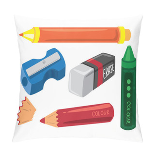Personality  Set Of School Equipment Pillow Covers
