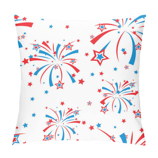 Personality  Festive Fireworks Display Seamless Background Pillow Covers