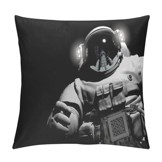 Personality  The Astronaut On The Background Of The Planet. Pillow Covers