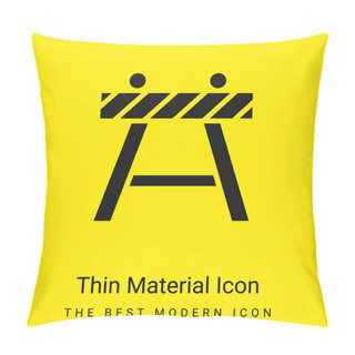 Personality  Barricade Minimal Bright Yellow Material Icon Pillow Covers