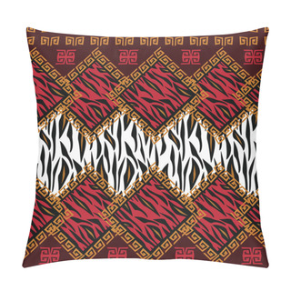 Personality  African Style Seamless With Wild Animal Skin Pattern Pillow Covers