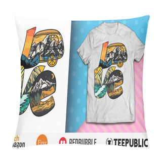 Personality  Love Camper Shirt Design Pillow Covers