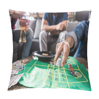Personality  Men Playing Roulette Game Pillow Covers