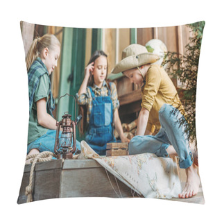 Personality  Kids Playing Treasure Hunt  Pillow Covers