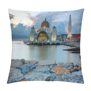 Personality  Malacca Straits Mosque, Malaysia At Sunset Pillow Covers
