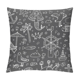 Personality  Sea Cartoon Icons Pattern Pillow Covers