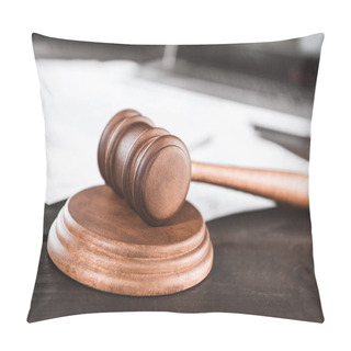 Personality  Wooden Judge Hammer Pillow Covers
