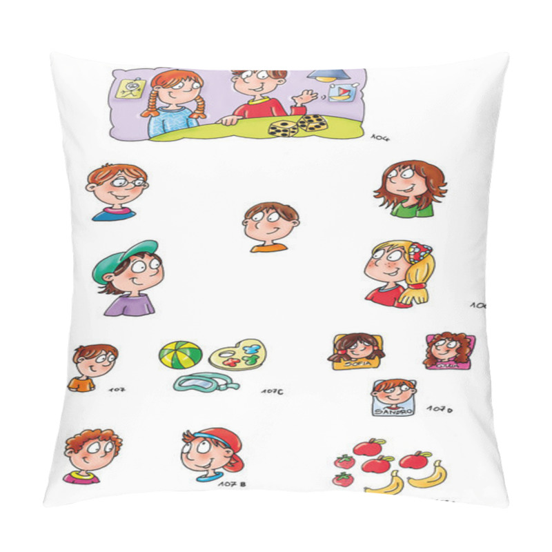 Personality  Children,landscapes,animals,illustrations,children Pillow Covers