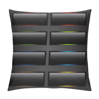 Personality  Black Glowing Buttons Pillow Covers