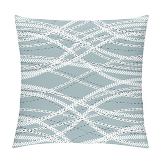 Personality  Tangled Curvy Lines Seamless Pattern Pillow Covers