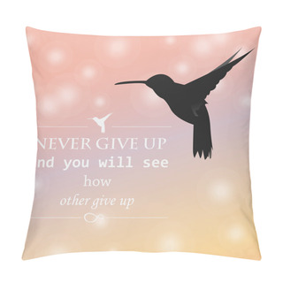 Personality  Philosophical Black Hummingbird Pillow Covers