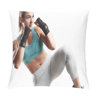 Personality  Female Kickboxer Background Pillow Covers