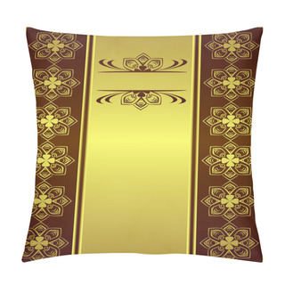 Personality  Vintage Gold Background. Pillow Covers