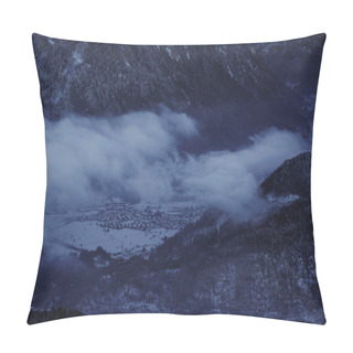 Personality  Winterly Swiss Village, Switzerland. Pillow Covers