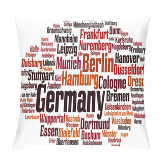Personality  Cities In Germany Word Cloud Pillow Covers