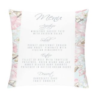 Personality  Tulip Butterfly Menu Pillow Covers