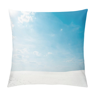 Personality  Beautiful Clean Beach With White Sand And Blue Sky With White Clouds Pillow Covers