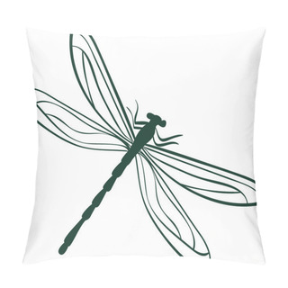 Personality  Abstract Dragonfly Vector Illustration Pillow Covers