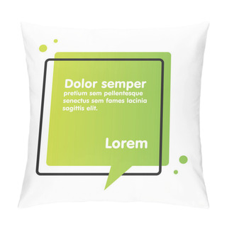 Personality  Quote Text Bubble. Commas, Note, Message And Comment. Pillow Covers