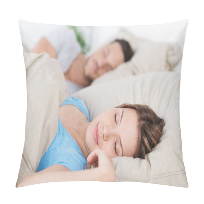 Personality  Young Couple Sleeping In Bed Pillow Covers