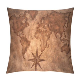Personality  Vintage World Map Pillow Covers