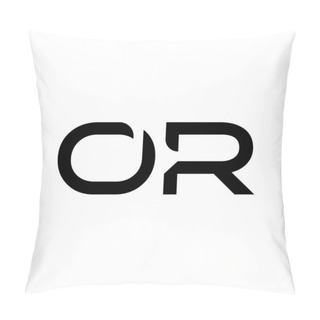 Personality  Initial Letter OR Logo Design Vector Template. Abstract Letter Minimal Typography Logo Design Pillow Covers