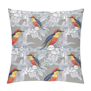 Personality  Exotic Birds Background Pillow Covers
