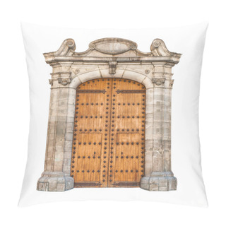 Personality  Massive Doorway Isolated On White Background. Pillow Covers