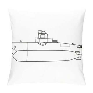 Personality  Sketch Submarine Pillow Covers