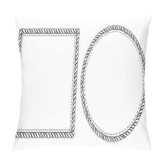 Personality  Simple Doodle Frames Set, Marine Style Pillow Covers