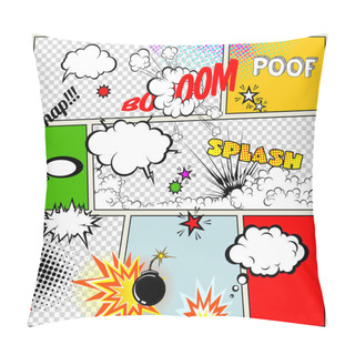 Personality  Grunge Retro Comic Speech Bubbles Pillow Covers