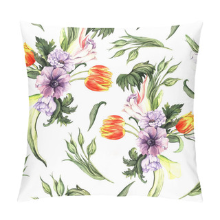 Personality  Watercolor Vintage Floral Pattern Pillow Covers