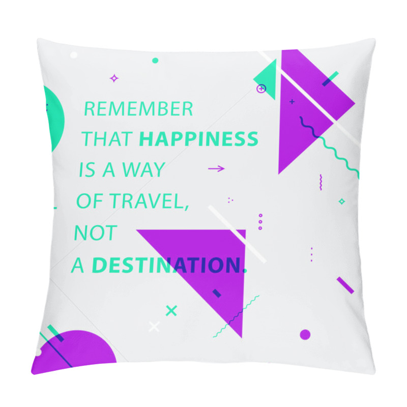 Personality  Inspirational quote. Geometric Background pillow covers