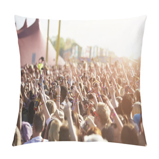 Personality  Audience At Music Festival Pillow Covers