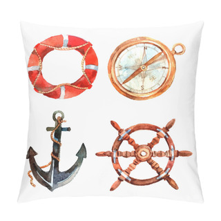 Personality  Watercolor Nautical Set Pillow Covers