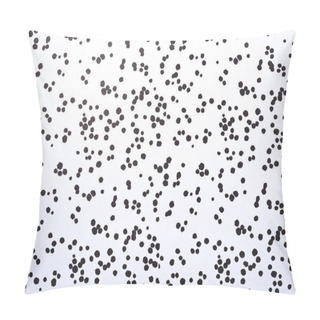 Personality  Top View Of White Surface With Black Blots For Background Pillow Covers