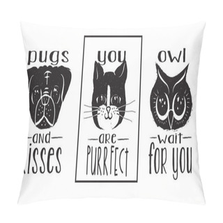 Personality  Animal Labels Pillow Covers